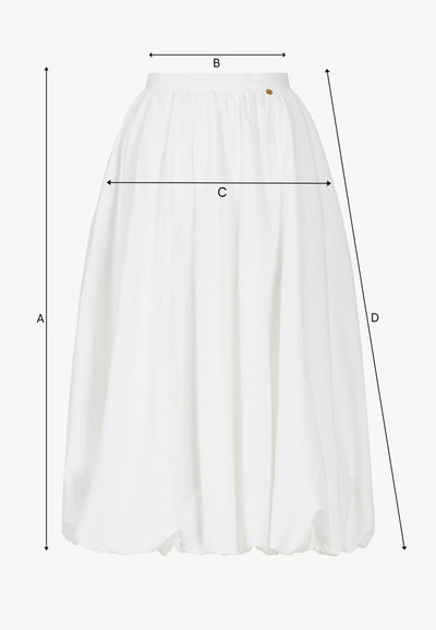 Cream NUBE midi skirt
