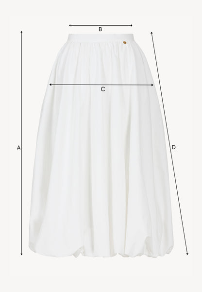 Cream NUBE midi skirt
