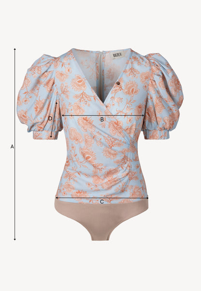 Light blue ORAJA viscose bodysuit