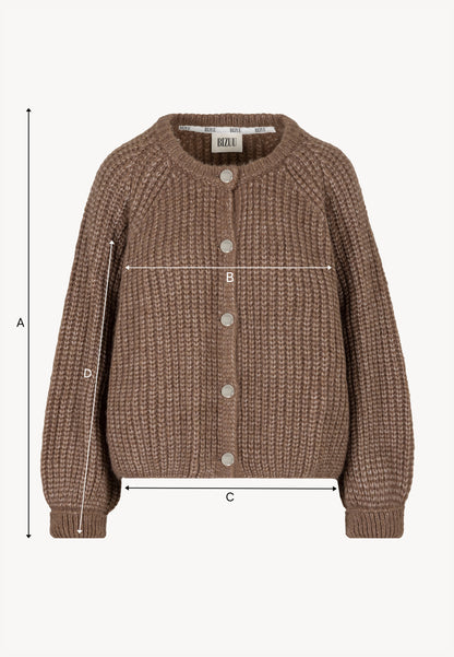 Brown sweater with branded buttons ORNAMY