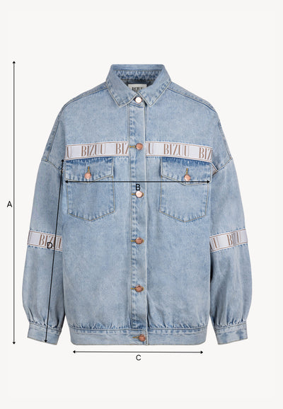 Light blue PASSA oversized denim jacket