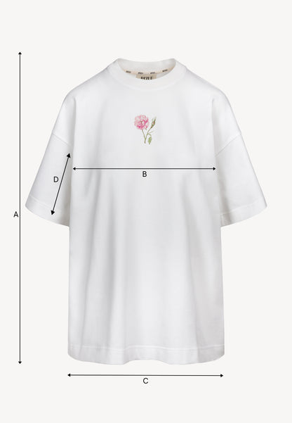 Cream oversized T-shirt with a back print RIONA