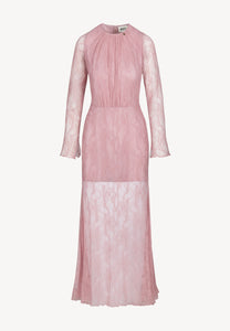 Pink lace maxi dress SOLIN