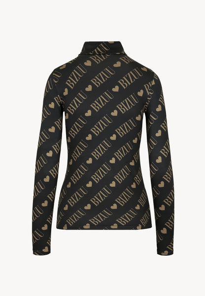 Graphite fitted turtleneck with logo SOPHIE