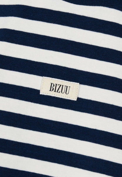 Cotton TISHALLY T-shirt in cream and navy stripes