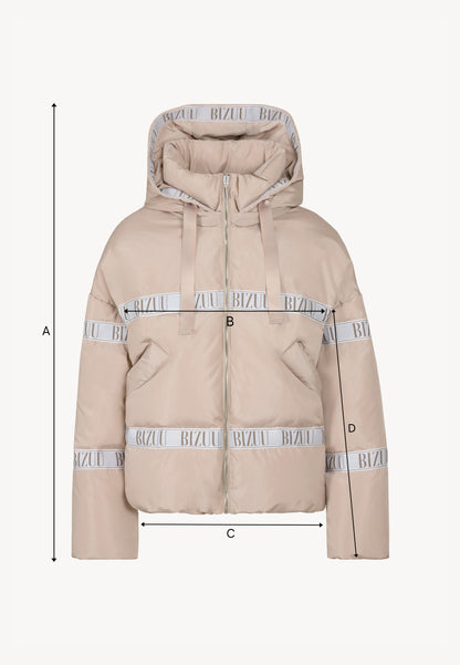 Beige oversized down jacket TOKYO