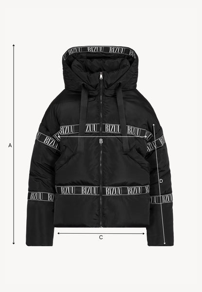 Black oversized down jacket TOKYO