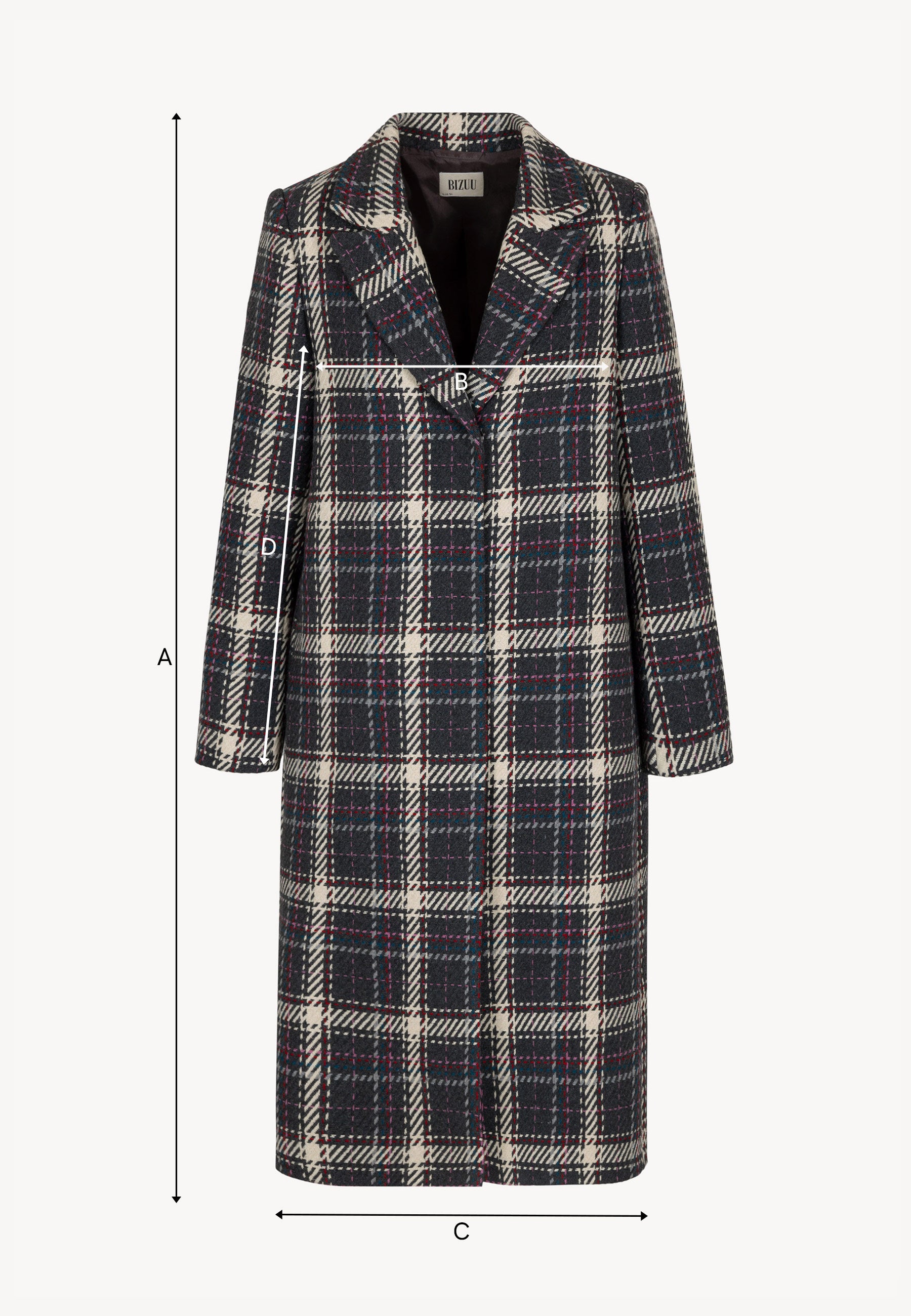 トゥデイフル TODAYFUL Over Check Coat wildy_wymiary.jpg?v=1760713235