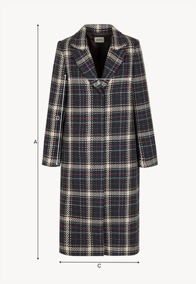 Grey women's checkered coat by WILDY