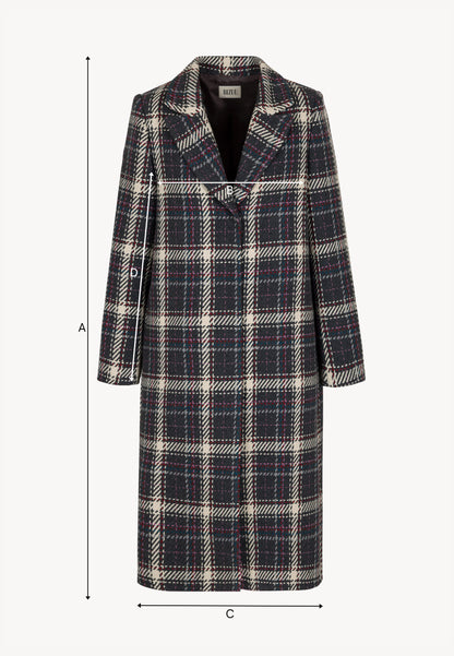 Grey women's checkered coat by WILDY
