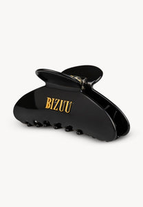 Black ROAR hair clip with gold logo