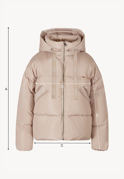 Beige oversized down jacket YOKO