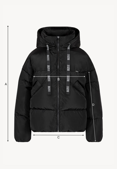 Black oversized down jacket YOKO