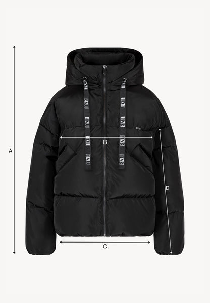 Black oversized down jacket YOKO