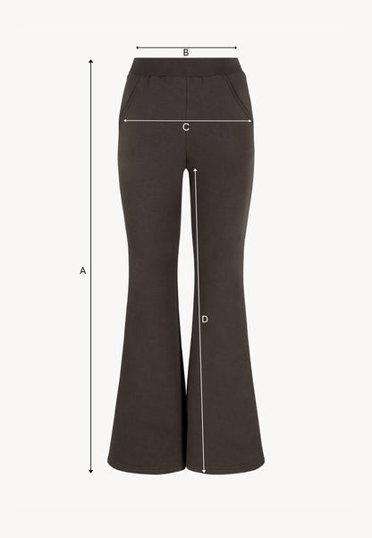 ZEIA brown flare sweatpants