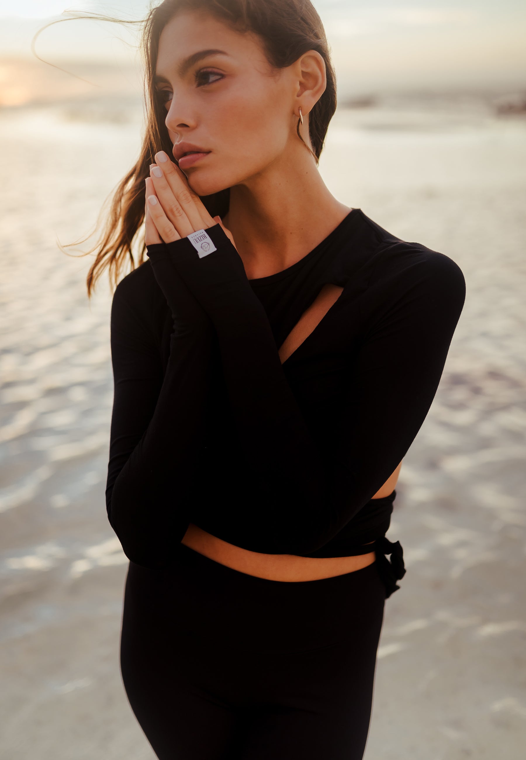 KELLY cropped blouse with long lacing