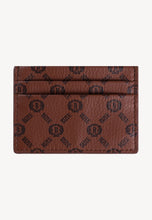 Load image into Gallery viewer, HOLDIE brown card case with a logo print
