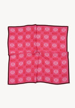 Load image into Gallery viewer, OLMA pink scarf with a logo print
