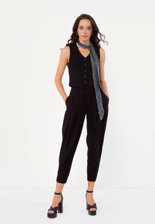 SUSA elegant black loose-fit trousers