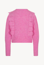Load image into Gallery viewer, ELLI short pink jumper with an eye-catching ruffle
