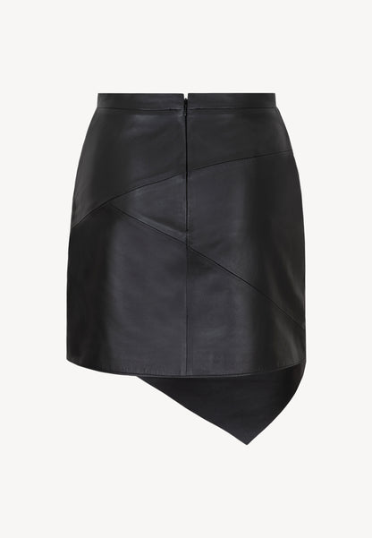 JANISON black eco-leather mini skirt