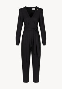 ALINE black V-neck jumpsuit