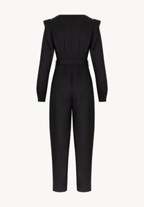 ALINE black V-neck jumpsuit