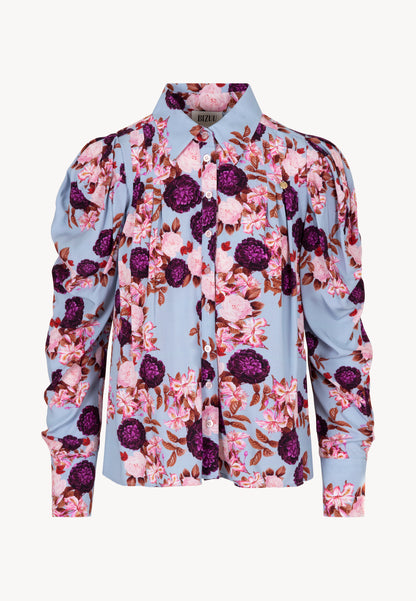 GUARDIANA blue shirt with a floral print