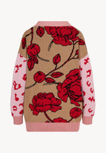 Load image into Gallery viewer, ROZEANA beige cardigan with an original floral print