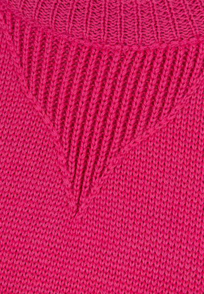 ANDORA round classic pink neck jumper