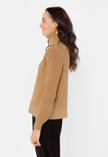 Load image into Gallery viewer, BLANI beige turtleneck with decorative buttons