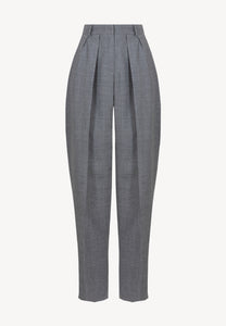 AUKI grey trousers with the pressed crease