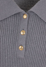 Load image into Gallery viewer, PEGGY grey sweater with slightly lowered shoulders