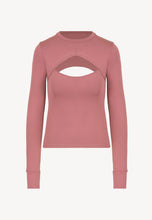 Load image into Gallery viewer, IRENE pink fitted blouse with cut-out above the bust
