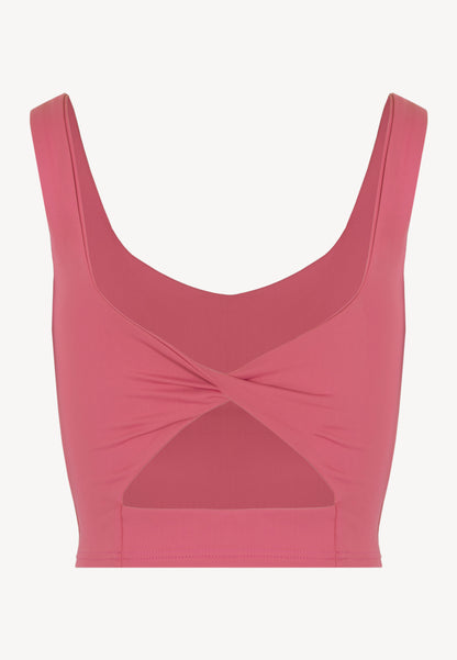 JONNIS fuchsia fitted top with interlacing on the back