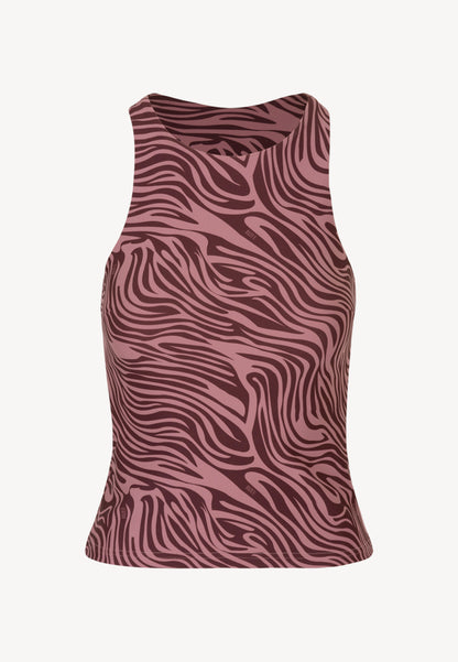 MANASIA ZEBRA fitted top with back cut-out