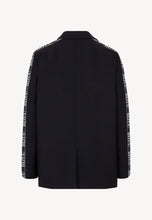 Load image into Gallery viewer, VANDA single-breasted jacket with stripes, black
