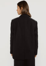 Load image into Gallery viewer, VANDA single-breasted jacket with stripes, black