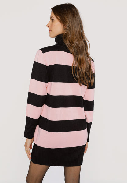 TAMIKA turtleneck sweater dress, black