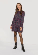 Load image into Gallery viewer, GABIN REDSPOTS mini dress with ruffles, black
