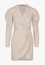 Load image into Gallery viewer, LOUANA beige mini dress with a v-shaped neckline
