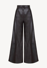 Load image into Gallery viewer, NEGRO brown wide-leg eco leather trousers