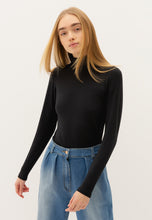 Load image into Gallery viewer, OWAKA black close-fitting turtleneck