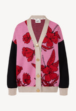 Load image into Gallery viewer, Cardigan with floral print LOPPA in pink