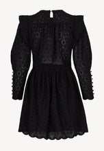 Load image into Gallery viewer, Lace dress with decorative sleeves HIMEJI in black