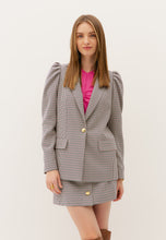 Load image into Gallery viewer, Brown blazer OLIVIA with embroidered patch on the back
