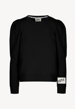 Load image into Gallery viewer, CORRIDORI black sweatshirt with puffed sleeves
