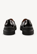 Load image into Gallery viewer, LESOTHO black leather moccasins
