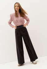Load image into Gallery viewer, NEGRO brown wide-leg eco leather trousers
