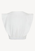 Load image into Gallery viewer, RATTA top with frills, white